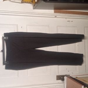 ANN TAYLOR BLACK PATTERNED PANTS